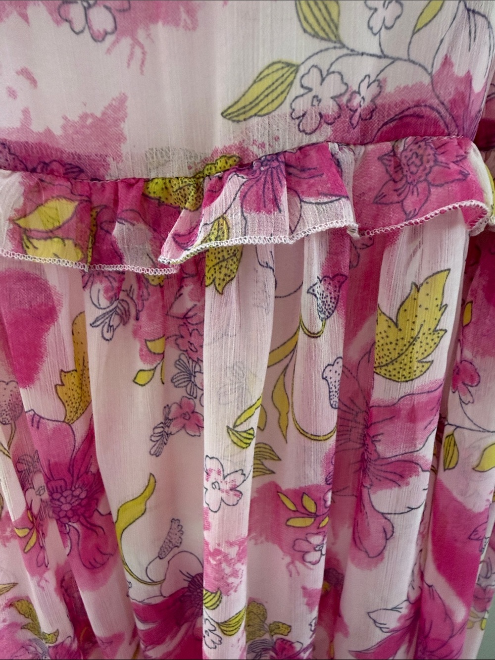 Pink Floral Ruffle Sundress - Picture 3 of 10